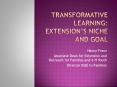 Transformative Learning: Extension PowerPoint PPT Presentation