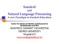 Sanskrit and Natural Language Processing A new Paradigm in Sanskrit Education PowerPoint PPT Presentation