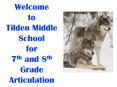 Welcome to Tilden Middle School for 7th and 8th Grade Articulation PowerPoint PPT Presentation