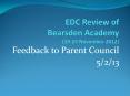 EDC Review of Bearsden Academy (19-23 November 2012) PowerPoint PPT Presentation