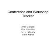 Conference and Workshop Tracker