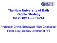 The New University of Bath People Strategy for 2010/11  PowerPoint PPT Presentation