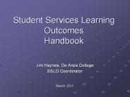 Student Services Learning Outcomes Handbook