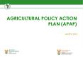 AGRICULTURAL POLICY ACTION PLAN (APAP) PowerPoint PPT Presentation
