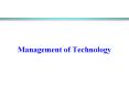 Management of Technology PowerPoint PPT Presentation