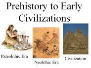 Prehistory to Early Civilizations