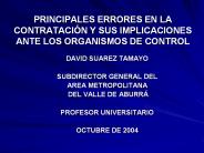 PRINCIPALES ERRORES EN LA CONTRATACI