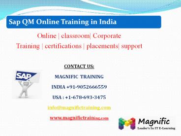 online training class sap qm in ammerpet