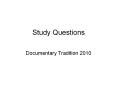 Study Questions PowerPoint PPT Presentation