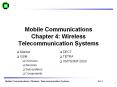 Mobile Communications Chapter 4: Wireless Telecommunication Systems PowerPoint PPT Presentation