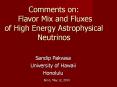 Neutrino Flavor Detection at Neutrino Telescopes and Its  Uses PowerPoint PPT Presentation