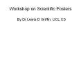 Workshop on Scientific Posters PowerPoint PPT Presentation