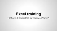 Excel training