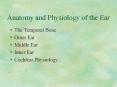 Anatomy and Physiology of the Ear PowerPoint PPT Presentation