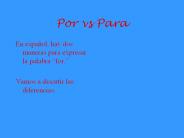 Por vs Para