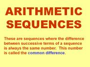 PPT – Arithmetic Sequence PowerPoint presentation | free to download ...