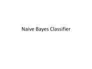 Naive Bayes Classifier