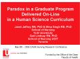 Paradox in a Graduate Program Delivered On-Line in a Human Science Curriculum PowerPoint PPT Presentation