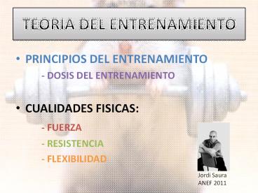 TEORIA DEL ENTRENAMIENTO