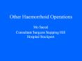 Other Haemorrhoid Operations PowerPoint PPT Presentation