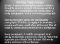 Writing Terminology PowerPoint PPT Presentation