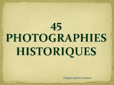 Fotos para la historia