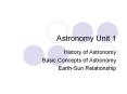 Astronomy Unit 1 PowerPoint PPT Presentation