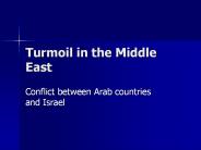 Turmoil in the Middle East