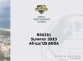 NS4301 Summer 2015 Africa/US AGOA PowerPoint PPT Presentation