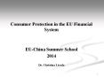Consumer Protection in the EU Financial System PowerPoint PPT Presentation