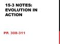 15-3 Notes: EVOLUTION IN ACTION PowerPoint PPT Presentation