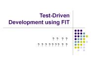 Test-Driven Development using FIT
