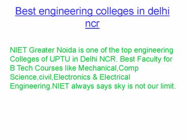 ALL YOU NEED TO KNOW ABOUT NIET