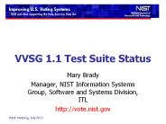 VVSG 1.1 Test Suite Status