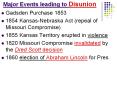 Major Events leading to Disunion PowerPoint PPT Presentation
