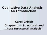 Qualitative Data Analysis : An Introduction