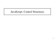 JavaScript Control Structures