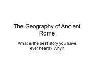 The Geography of Ancient Rome