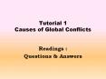 Tutorial 1 Causes of Global Conflicts PowerPoint PPT Presentation