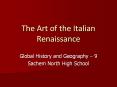 The Art of the Italian Renaissance PowerPoint PPT Presentation