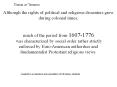Although the rights of political and religious dissenters grew during colonial times,  much of the period from 1607-1776 was characterized by social order rather strictly enforced by Euro-American authorities and fundamentalist Protestant religious PowerPoint PPT Presentation