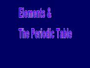 What is the periodic table?