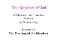 The Kingdom of God PowerPoint PPT Presentation