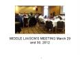 MIDDLE LIAISON'S MEETING March 29 and 30, 2012 PowerPoint PPT Presentation