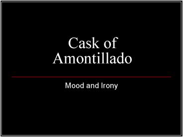 Cask of Amontillado