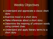 Weekly Objectives