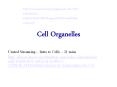 Cell Organelles PowerPoint PPT Presentation