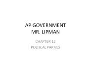 AP GOVERNMENT MR. LIPMAN