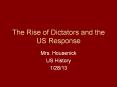 The%20Rise%20of%20Dictators%20and%20the%20US%20Response PowerPoint PPT Presentation