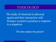 TOXICOLOGY